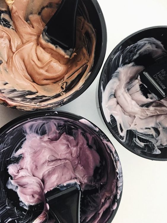 Frisch gemischte Haarfarben